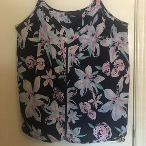 Jessica Simpson Navy V-neck Tank